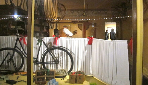 The Orville brothers' bike shop, relocated from Ohio, features the back room where they developed their prototype for the first working airplane