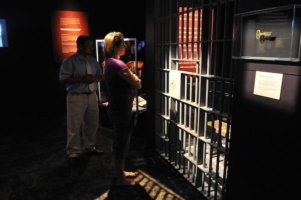 Gantt Center visitors in Civil Rights Gallery