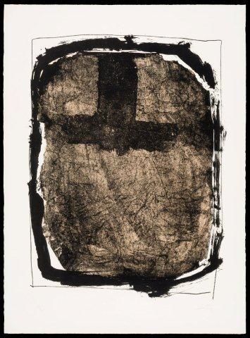 "Untitled" by Antoni Tàpies 1965, lithograph on paper. Copyright 2012 Fundacio Antoni Tapies/Artists Rights Society/New York/VEGAP, Madrid.
