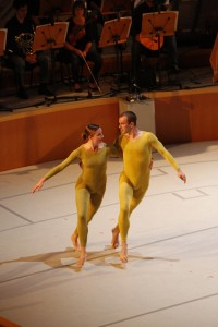 Andrea Weber and Brandon Collwes in Second Hand, danced to John Cage’s Cheap Imitation. (Photo by Rui Dios-Aidos)