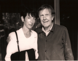 Laura Kuhn and John Cage.