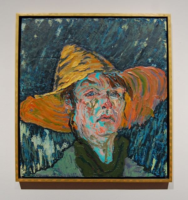 Helen Mirkil, "Self-Portrait with Straw Hat."