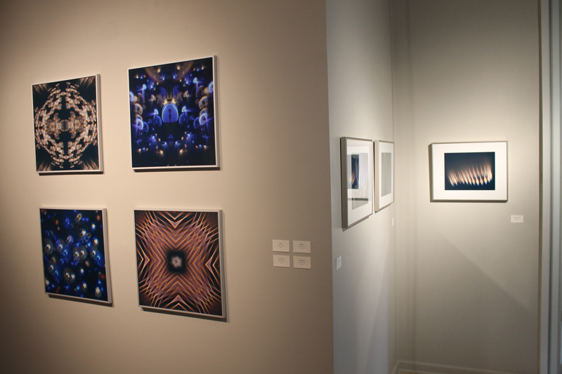 Printed versions of a few of his abstract images were also on display.