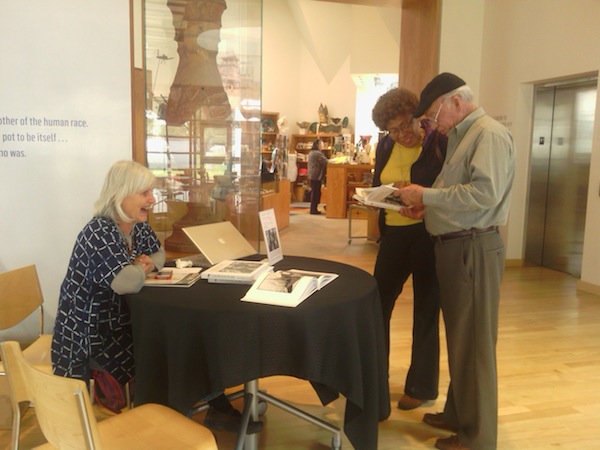 Betty Press signed books at the Ohr-O’Keefe Museum of Art Welcome Center