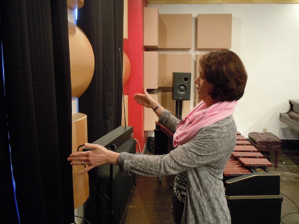 Shannon Wettstein of Zeitgeist plays the theremin, an instrument used in early electronic music. 