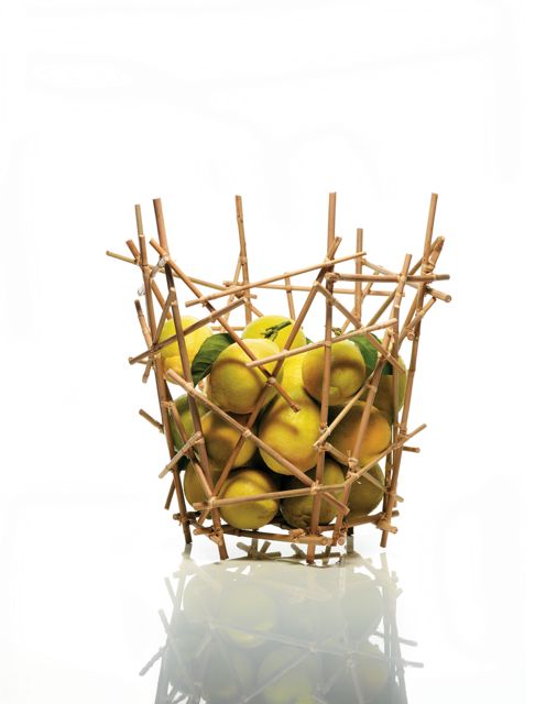 Fernando Campana and Humberto Campana for Alessi, "Citrus Basket" Blow Up Bamboo Collection.
