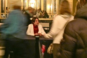 Elias, signing books following the reading.