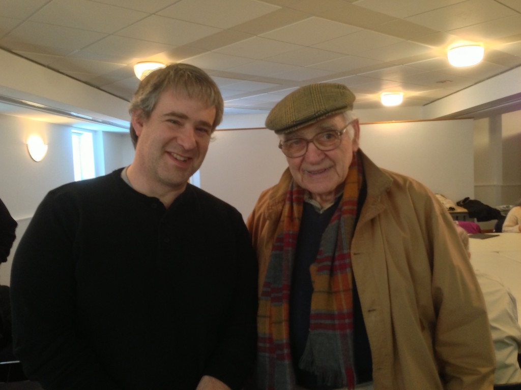 Actor Joe Wiener and Erwin Farkas, whose stories he tells in "We Could Recall / We Could Tell Stories." Photo courtesy of Sharon DeMark.