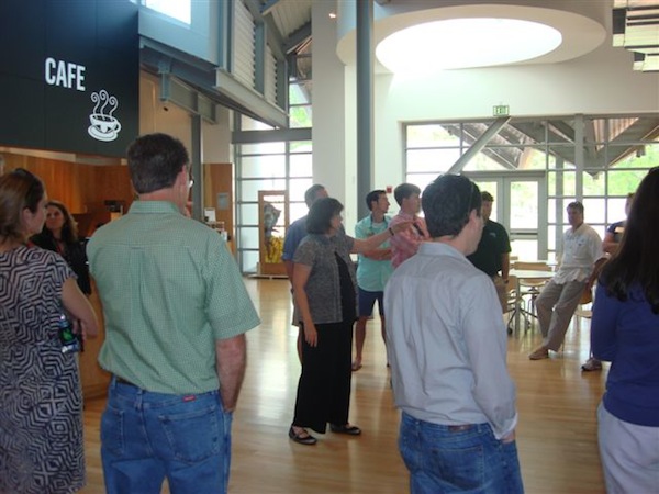 Executive Director, Denny Mecham, introduced the class to the architecture and art at the Ohr-O’Keefe.