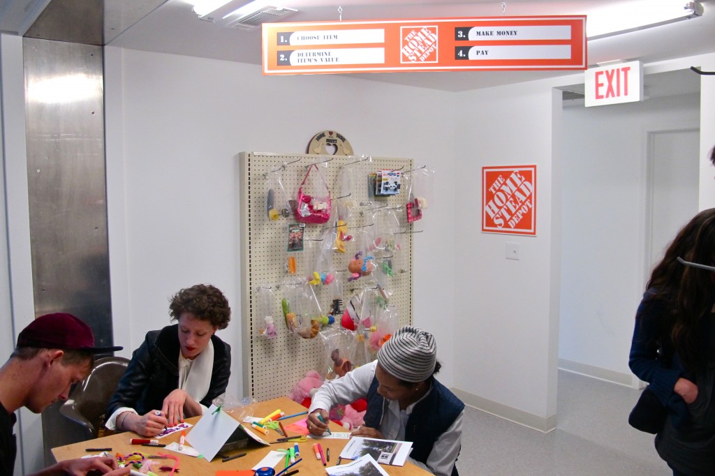 The opening included the Mobile Homestead Depot, where you participants were invited to select objects and then "make money" to pay for them.