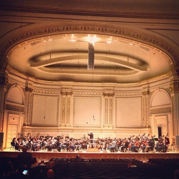 DSO rehearsal at Carnegie Hall