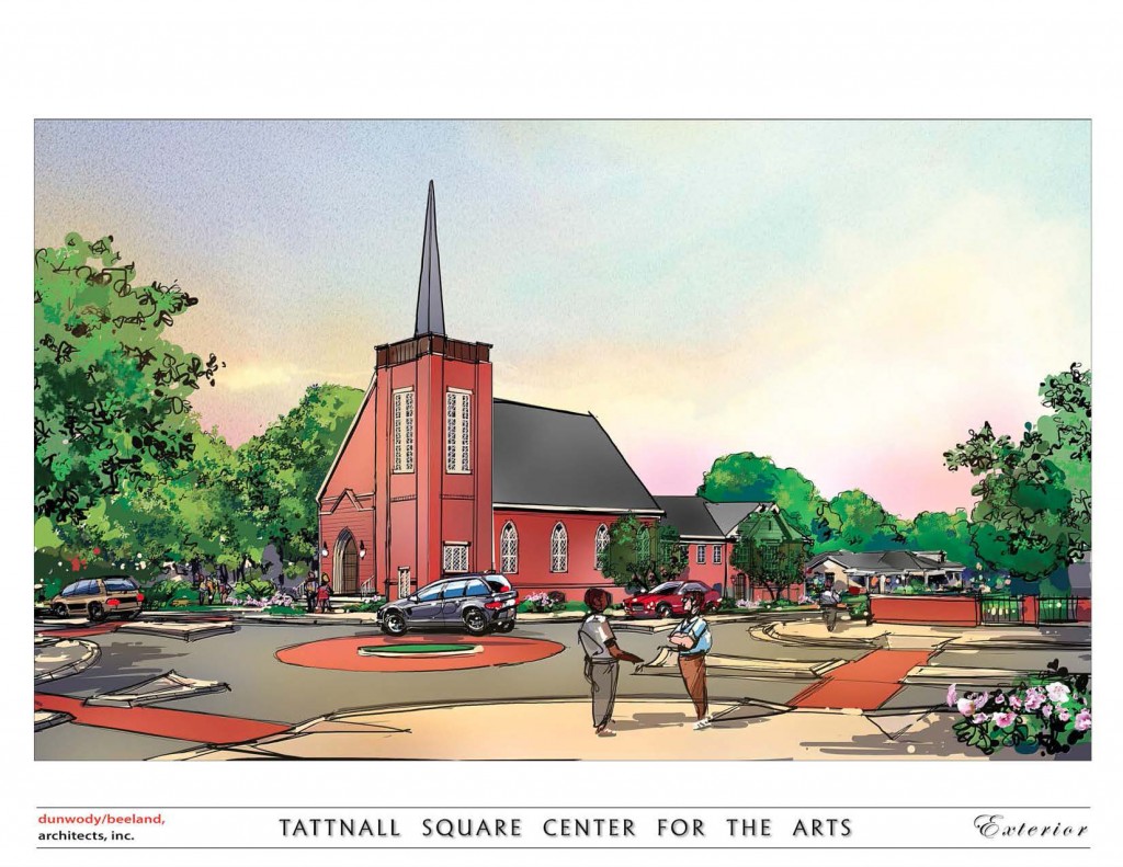 A rendering of the proposed Tattnall Square Center for the Arts. Image courtesy of Mercer University.