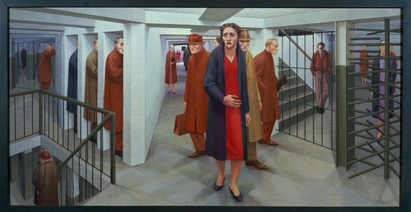 George Tooker, "The Subway," from the collection of the Whitney Museum of American Art. Photo courtesy of the Akron Art Museum