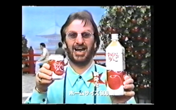 A commercial with a very excited Ringo Starr selling some sort of Japanese beverage.