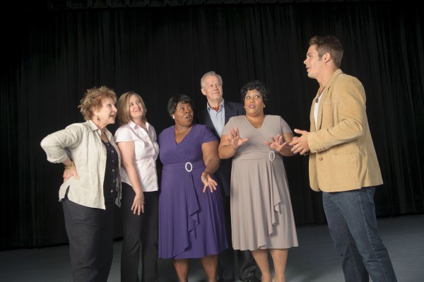 Cast members, "Tuning In." Photo courtesy of The University of Akron