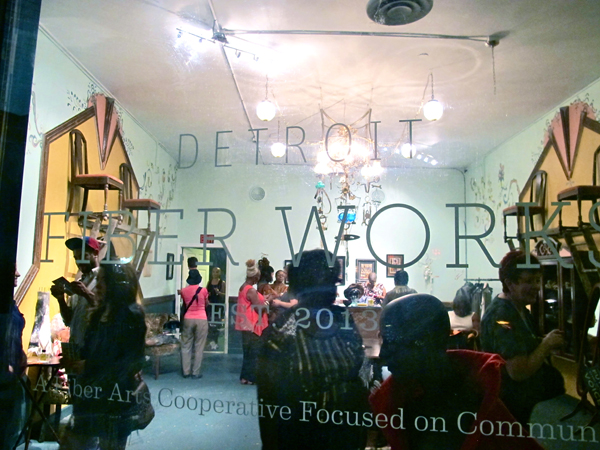 Detroit Fiber Works, a new addition to the strip and a welcome resource and venue for fiber artists.