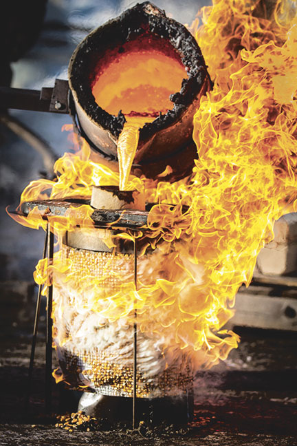 The iron pour is always a crowd-pleaser. Photo (c) The Country Messenger.