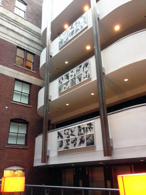 Lyn Godley's high-flying installation in the hotel's atrium. Photo by Gaby Heit