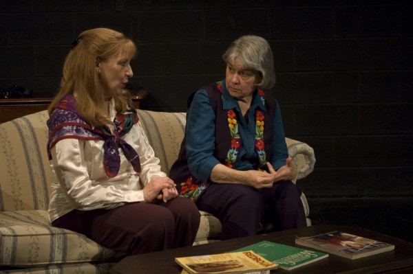 Sue Jeromson as Ellen Fine and Harriet DeVeto as Gladys Green in "The Waverly Gallery." Photo courtesy of Weathervane Playhouse