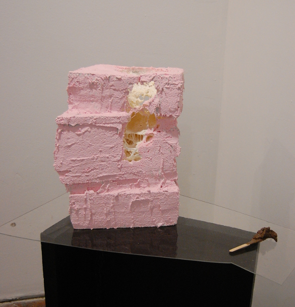 A pink, cake-like creation by Alexi Kukuljevic.