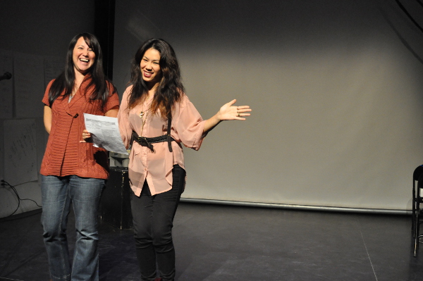 Family Style Open Mic hosts Michelle Myers and Catzie Vilayphonh of Yellow Rage Courtesy of Asian Arts Initiative