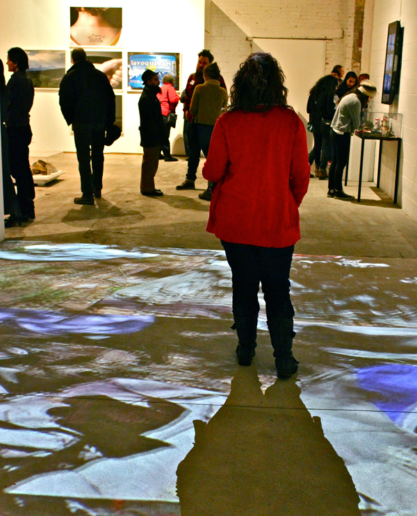 The floor, like the exhibit, is vertigo-inspiring.