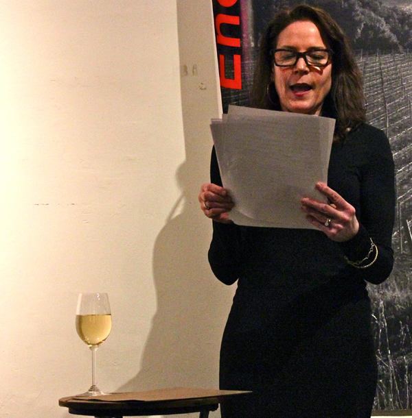 Lynn Crawford, reading from her forthcoming novel.