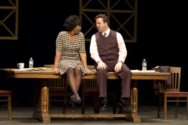 Johnetta Harris and Scott Shriner in "Race." Photo courtesy of Weathervane Playhouse