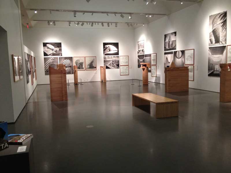 "Mario Botta: Architecture and Memory" exhibition, gallery view.