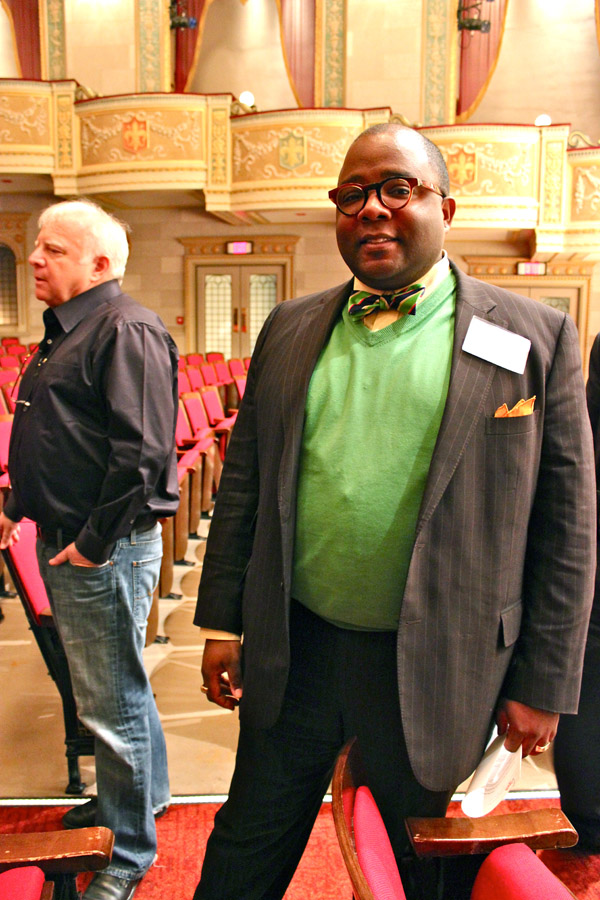 Jonathan Bailey Holland&squot;s "Shards of Serenity" rounded out the afternoon (conductor Leonard Slatkin on the left).