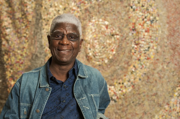Portrait of El Anatsui. Photo by Andrew McAllister. Courtesy of the Akron Art Museum.