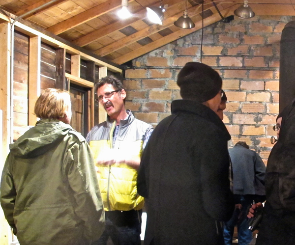 Panton (middle, facing camera) at the Alley Culture opening in November of 2013.