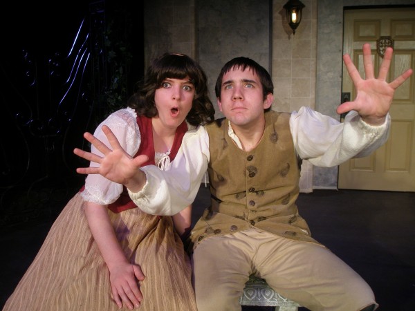 Katie Zarecki and Benjamin Fortin in "School for Wives." Photo courtesy of Coach House Theatre