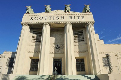The Scottish Rite Masonic Temple in Lummus Park.