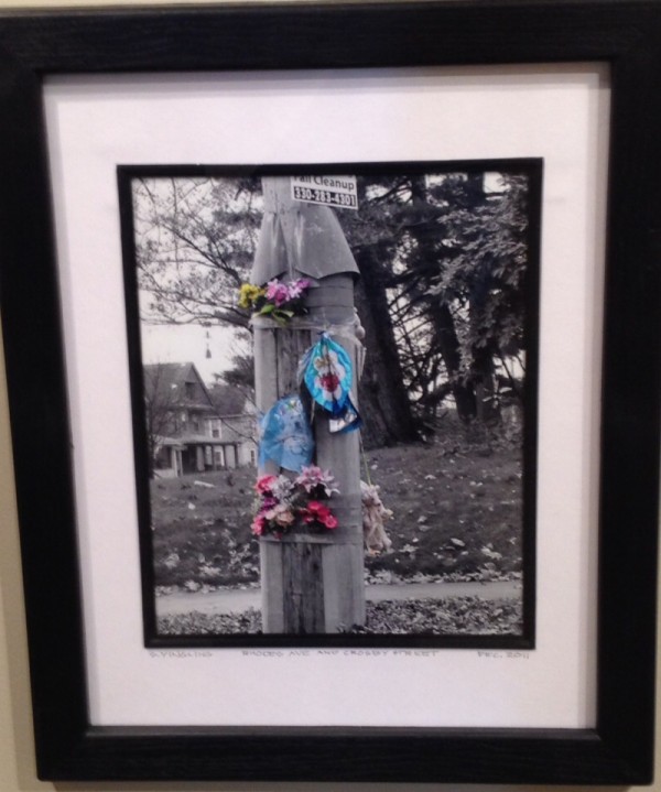 Susan Yingling, "Akron Street Memorials," iPhoneography. Photo by Roger Durbin
