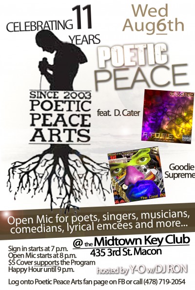 August 6 Poetic Peace at Midtown Key Club.