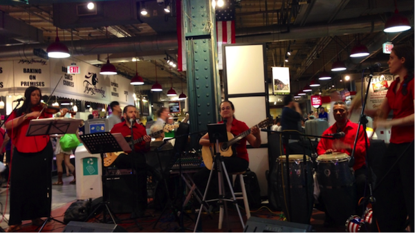 Magdaliz Roura and the Latin Ensemble Crisol performs at Reading Terminal Market