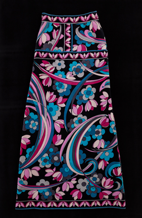 Emilio Pucci Cocktail skirt circa 1965-1975, cotton. Gift of Hope V. Panas Trust. 2011.72.16. Collection of The Mint Museum 