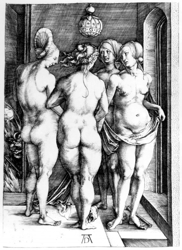 Albrecht Durer, "Four Naked Women." Photo from wikiart.org