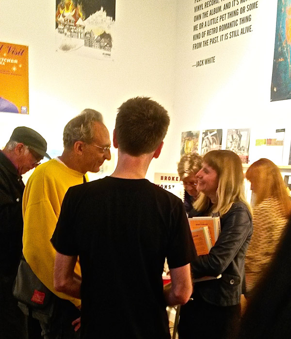Beukes (left) in conversation with superfan Wayne State University film professor Steven Shaviro (left), the first to write about her work academically.