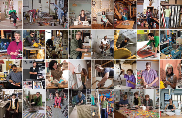 Many faces of the Philadelphia art community that will also be participating in POST.  Image courtesy CFEVA