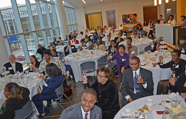 Guests toasting the founders. Photo courtesy of the Harvey B. Gantt Center