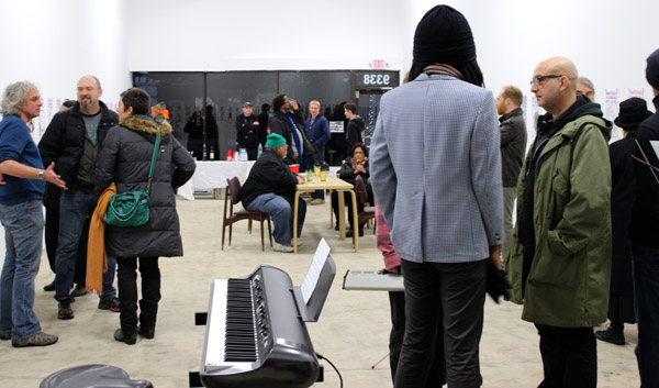Following the ensemble's performance, the gallery was bursting with art lovers, music lovers, and Hamtramck lovers.