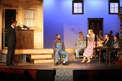 Trial scene in Theatre Charlotte&squot;s "To Kill a Mockingbird"