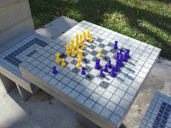 Jim Drain’s Chess Tables (2014) Photo: Augusto Mendoza