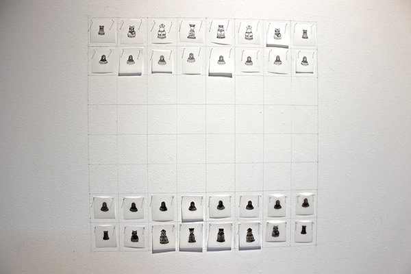 The minimalist "Studies of a Chess Set" by Ruth Koelewyn.