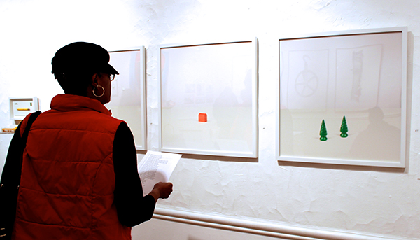 Three "Imaginary Space" prints by Kyohei Abe, some of the only abstract work in the show. 
