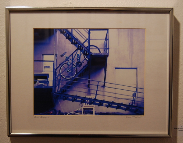 Elke H. Muller, "Blue Bicycle (Urban Landscape)."