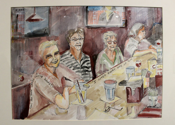 "Those Ladies Could Drink," Jeans bar (2014), by Jessica Frelinghuysen.