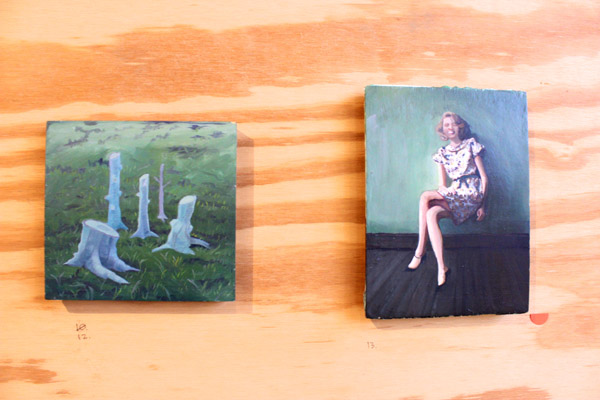 A few small examples of Snider's painted work (2012).